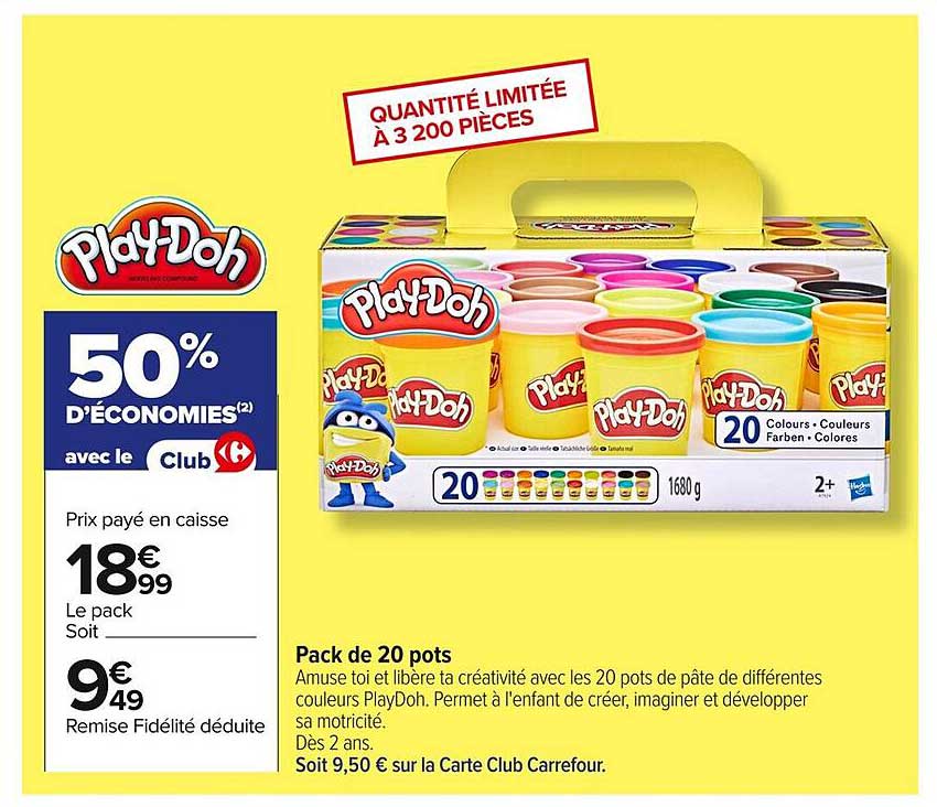 Pack de 20 pots Play-Doh