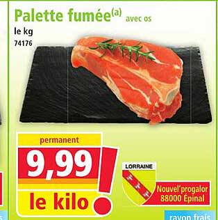 Palette fumée avec os