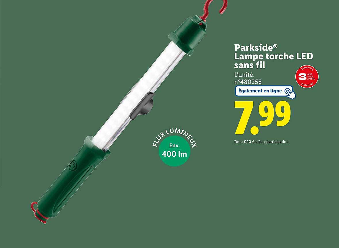 Parkside® Lampe torche LED sans fil