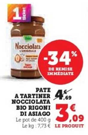 PATE A TARTINER NOCCIOLATA BIO RIGONI DI ASIAGO
