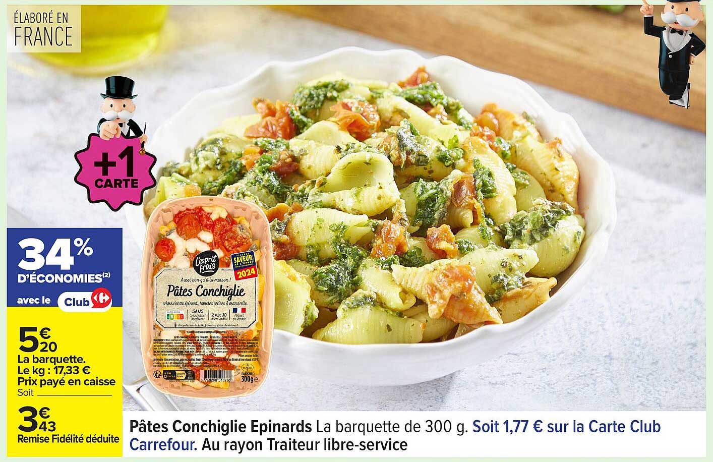 Pâtes Conchiglie Epinar ds