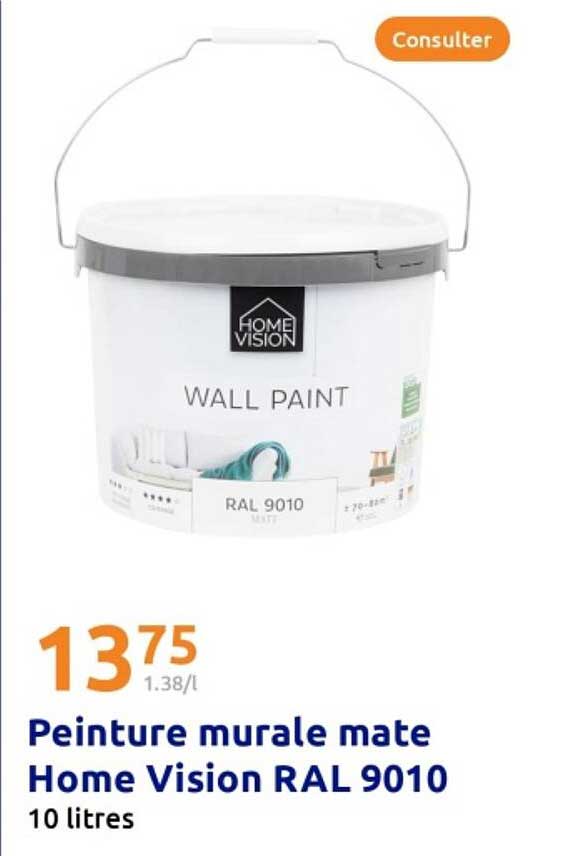 Peinture murale mate Home Vision RAL 9010