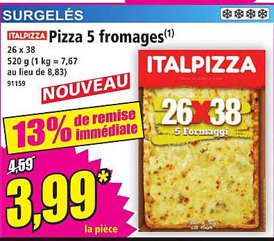 Pizza 5 fromages