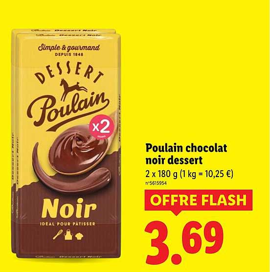 Poulain chocolat noir dessert
