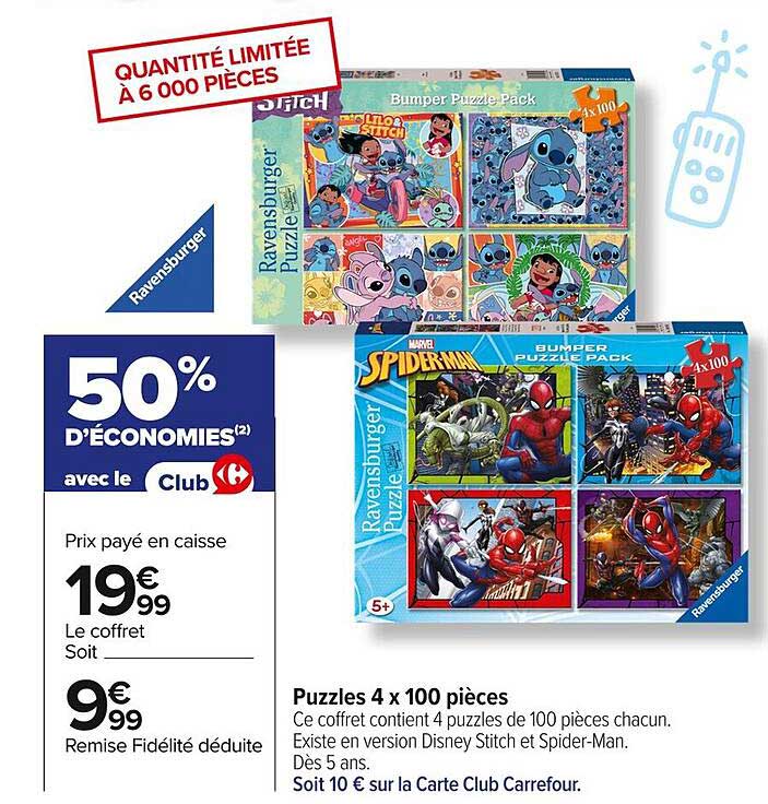 Puzzles 4 x 100 pièces