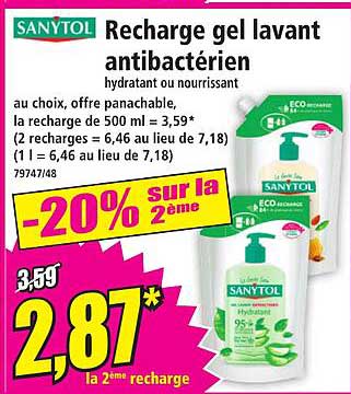 Recharge gel lavant antibactérien