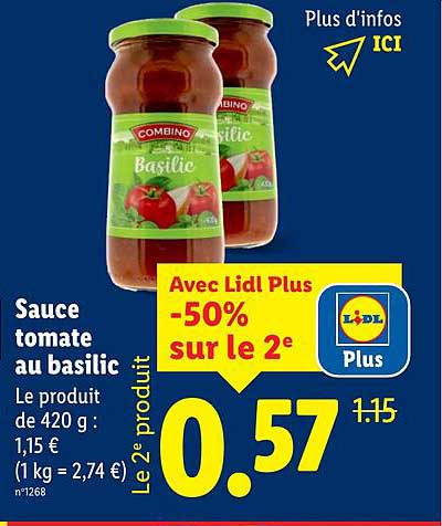 Sauce tomate au basilic