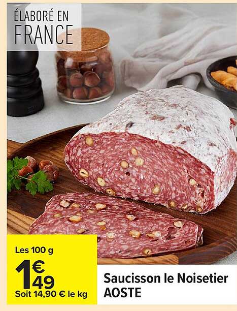 Saucisson le Noisetier AOSTE