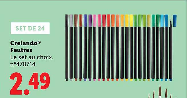 SET DE 24 Crelando® Feutres