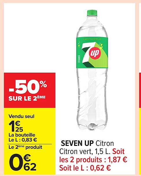 SEVEN UP Citron vert, 1,5 L