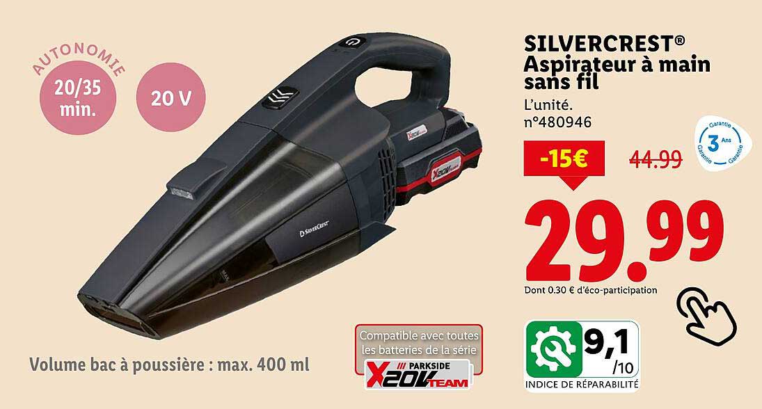 SILVERCREST® Aspirateur à main sans fil