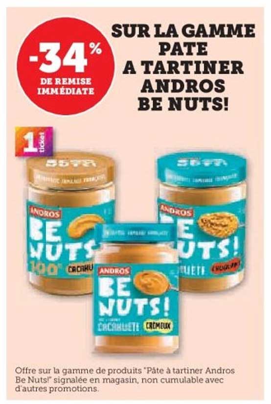 SUR LA GAMME PATE A TARTINER ANDROS BE NUTS!