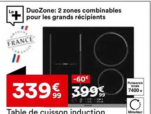 Table de cuisson induction
