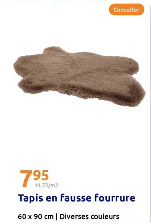 Tapis en fausse fourrure