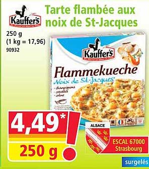 Tarte flambée aux noix de St-Jacques