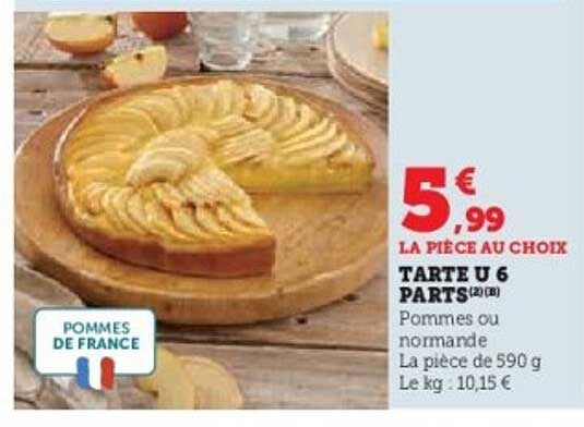 TARTE U 6 PARTS