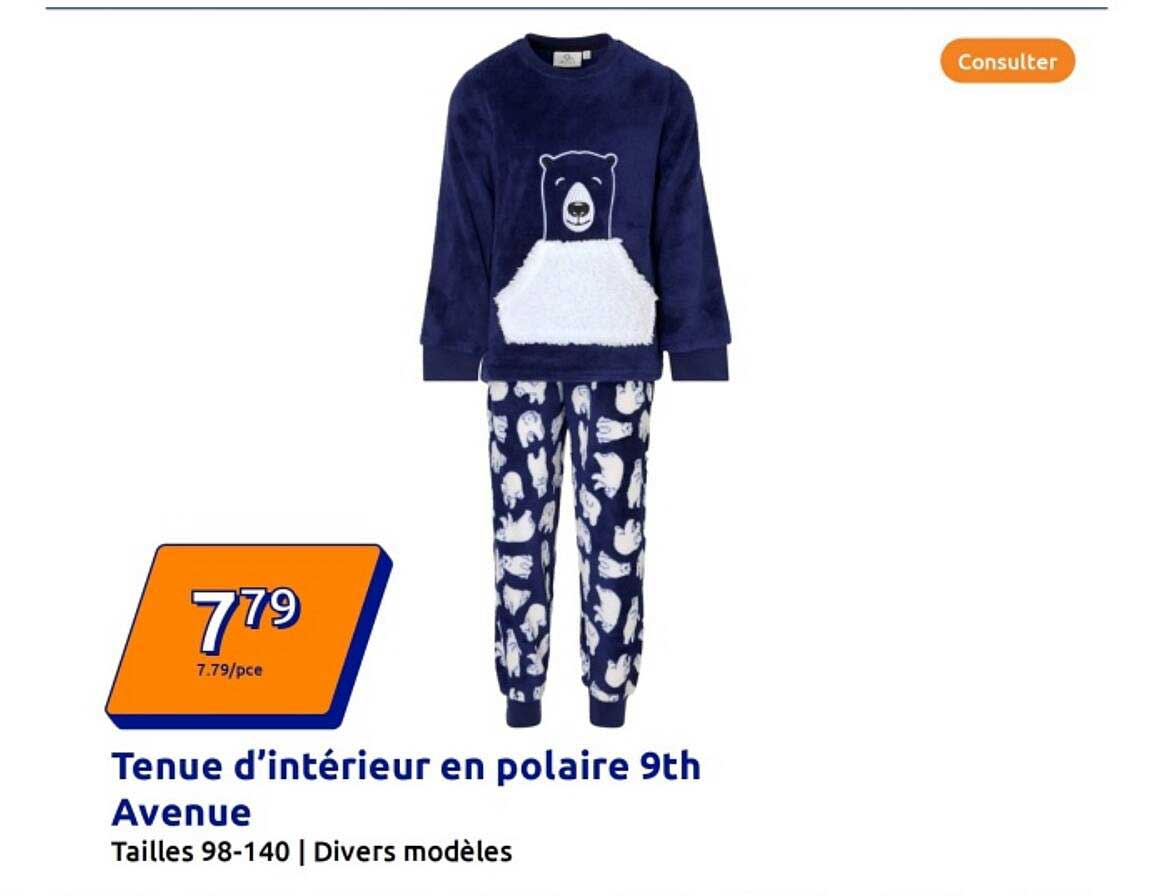 Tenue d’intérieur en polaire 9th Avenue