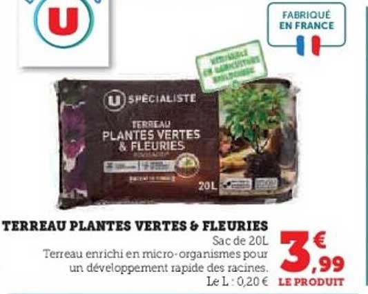 TERREAU PLANTES VERTES & FLEURIES