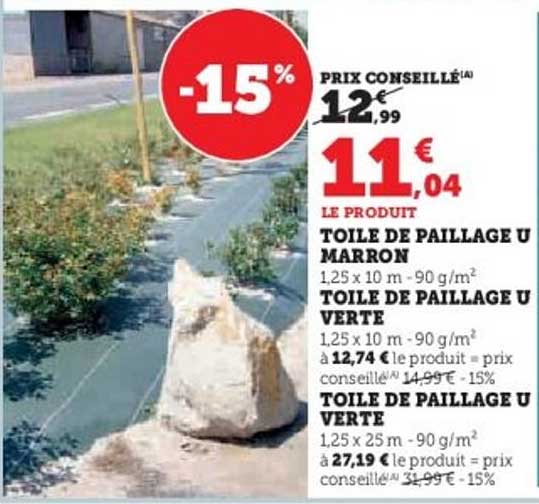 TOILE DE PAILLAGE U MARRON