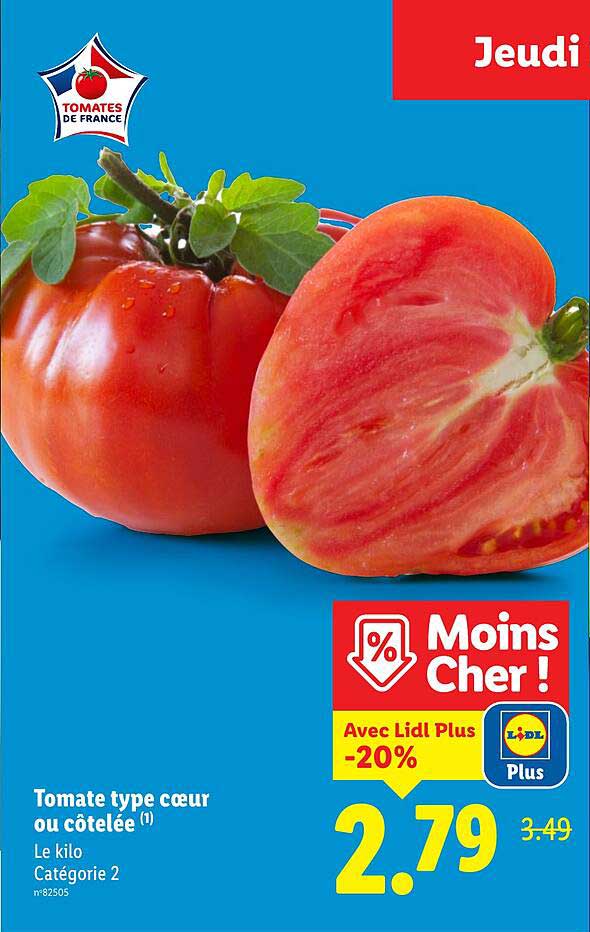 Tomate type cœur ou côtelée