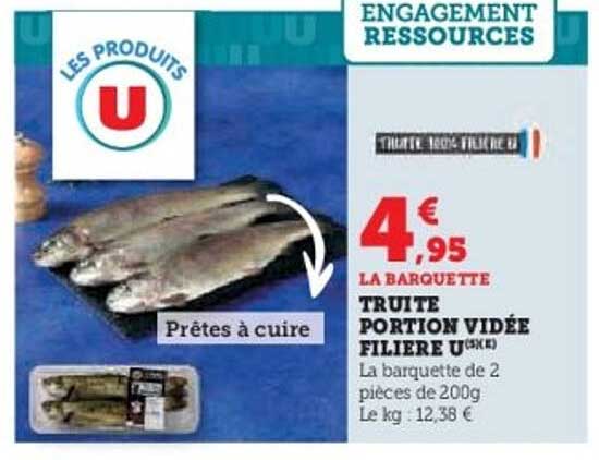 TRUITE PORTION VIDÉE FILIÈRE U