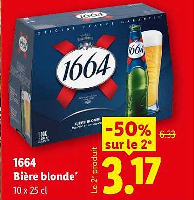 1664 Bière blonde* 10 x 25 cl