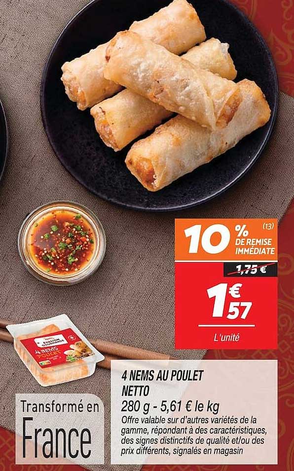 4 NEMS AU POULET NETTO