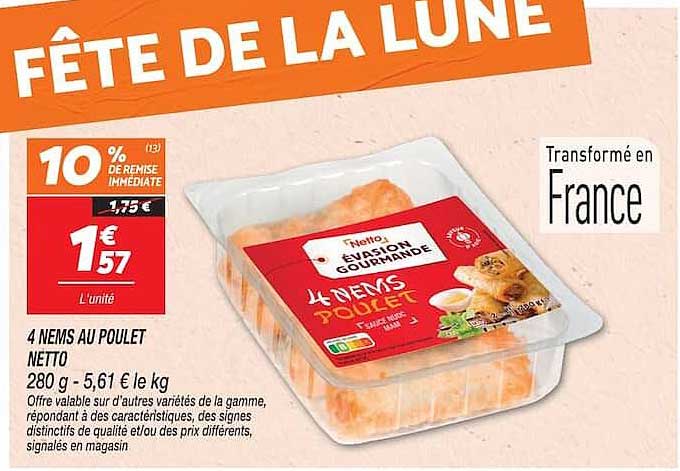 4 NEMS AU POULET NETTO