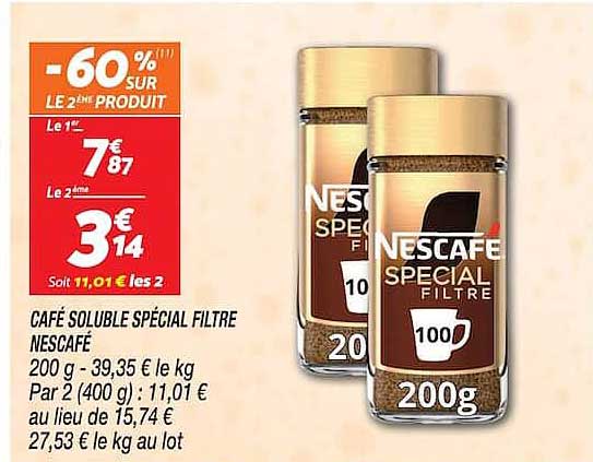 -60% sur le 2ème produit