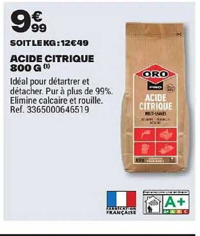 ACIDE CITRIQUE 800 G