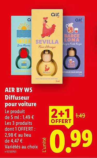 AIR BY W5 Diffuseur pour voiture