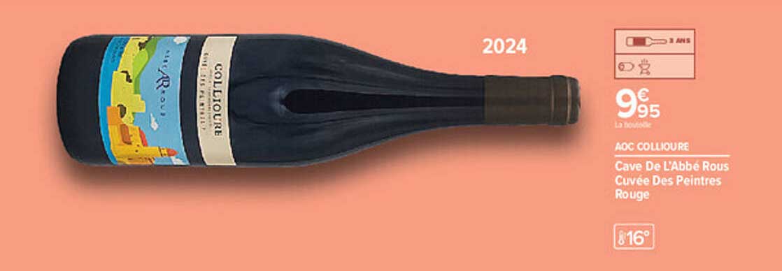 AOC COLIOURE Cave De L'Abbé Rous Cuvée Des Peintres Rouge