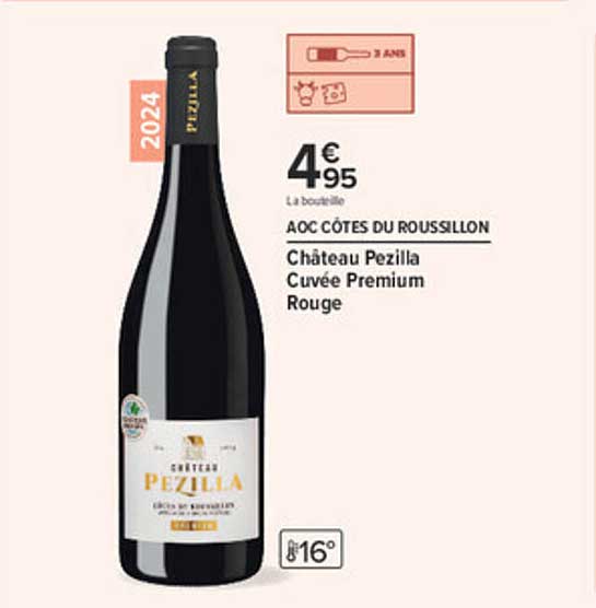 AOC CÔTES DU ROUSSILLON Château Pezilla Cuvée Premium Rouge