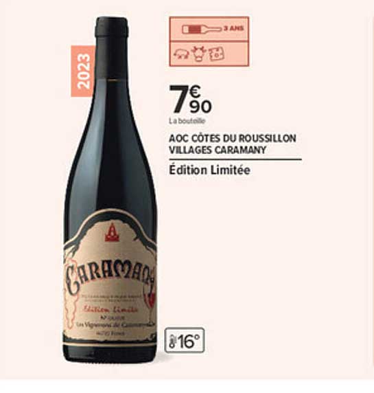 AOC CÔTES DU ROUSSILLON VILLAGES CARAMANY Édition Limitée