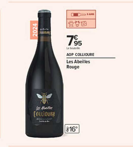 AOP COLLIOURE Les Abeilles Rouge