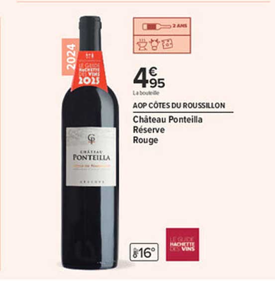 AOP CÔTES DU ROUSSILLON Château Ponteilla Réserve Rouge