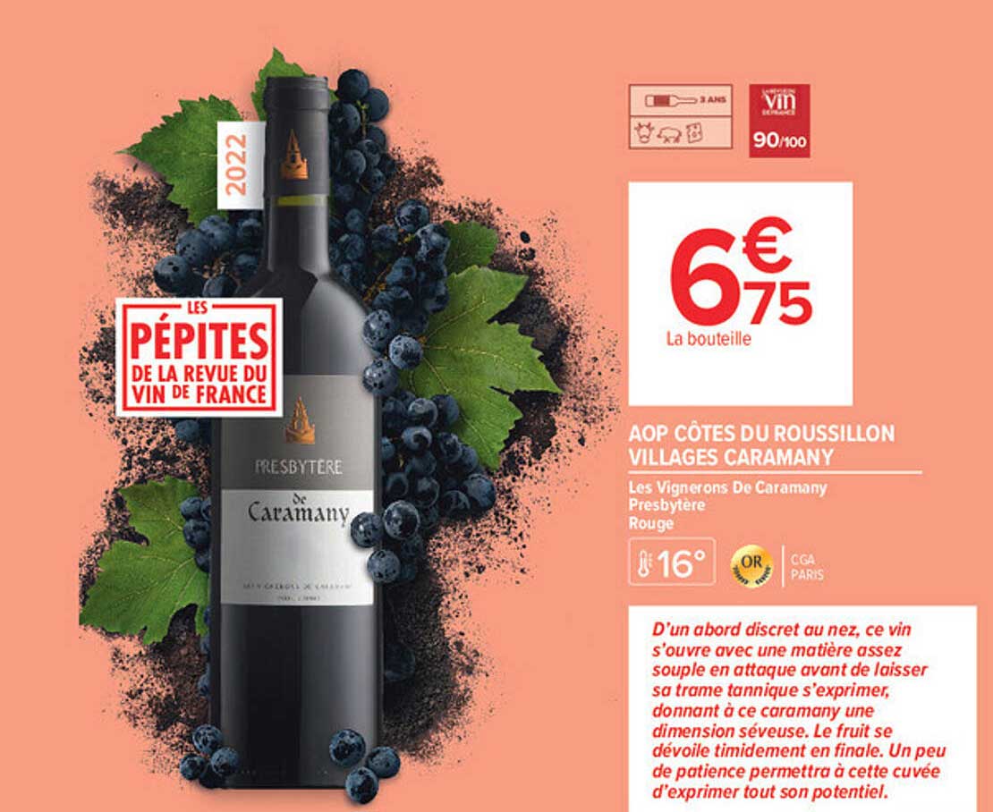 AOP CÔTES DU ROUSSILLON VILLAGES CARAMANY