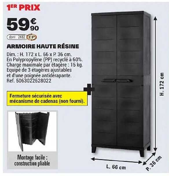 ARMOIRE HAUTE RÉSINE