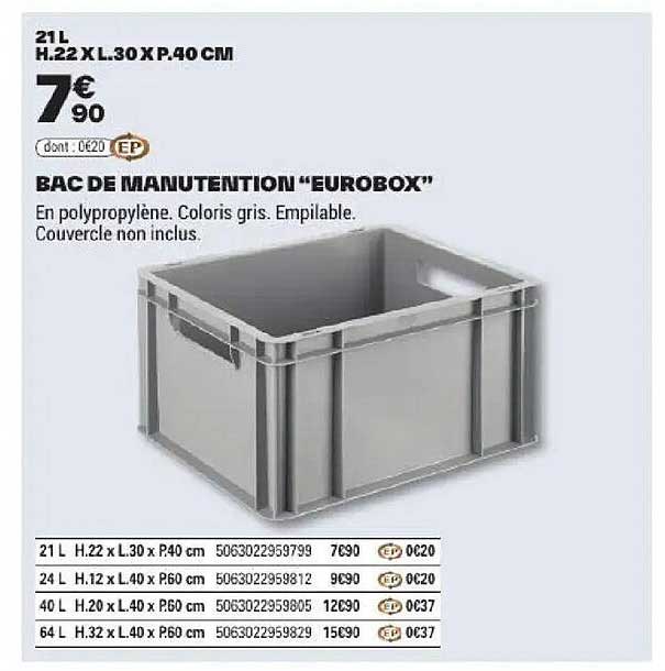 BAC DE MANUTENTION “EUROBOX”
