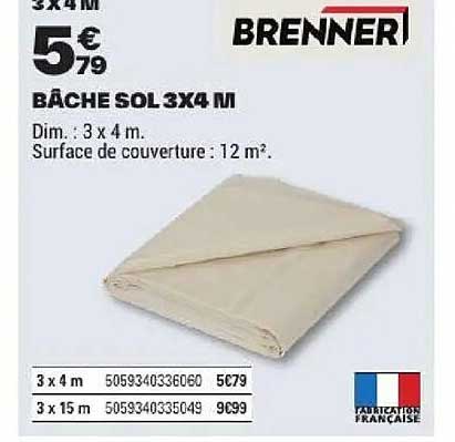 BÂCHE SOL 3X4 M