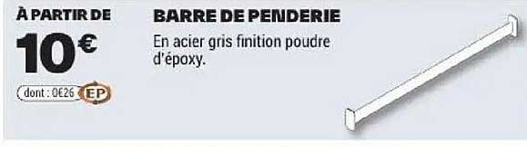 BARRE DE PENDERIE