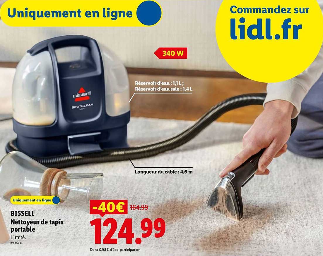 BISSELL Nettoyeur de tapis portable