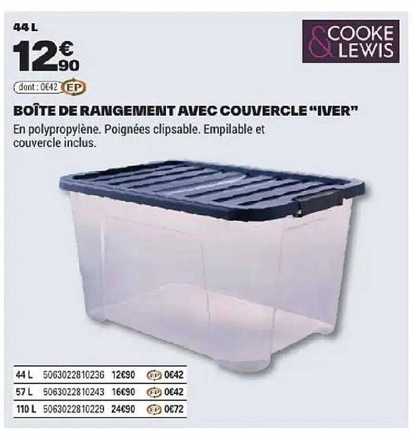 BOÎTE DE RANGEMENT AVEC COUVERCLE “IVER”