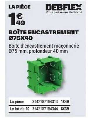BOITE ENCASTREMENT Ø75X40