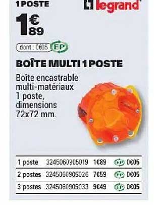 BOITE MULTI 1 POSTE