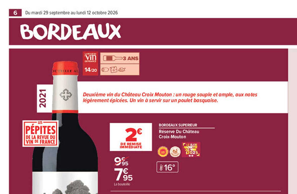 Bordeaux supérieur Réserve du Château Croix-Mouton
