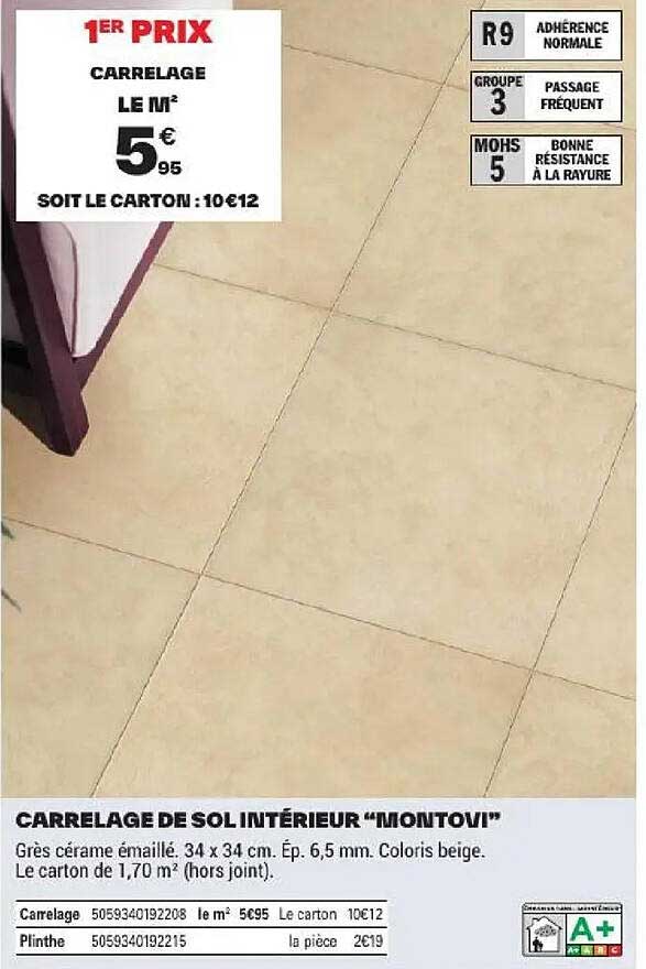 CARRELAGE DE SOL INTÉRIEUR “MONTOVI”