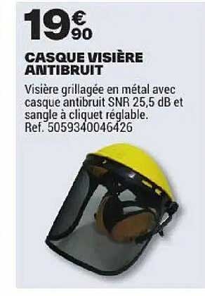 CASQUE VISIÈRE ANTIBRUIT