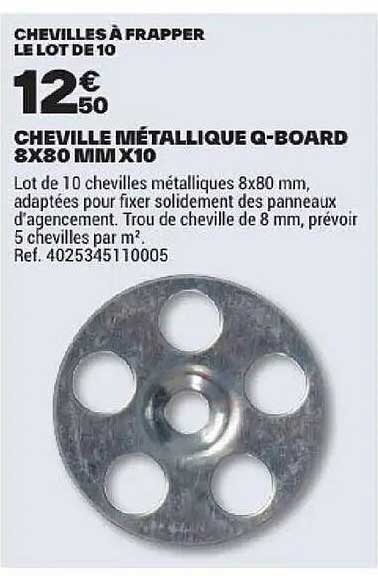 CHEVILLES À FRAPPER LE LOT DE 10