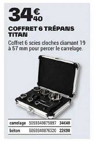 COFFRET 6 TRÉPANS TITAN